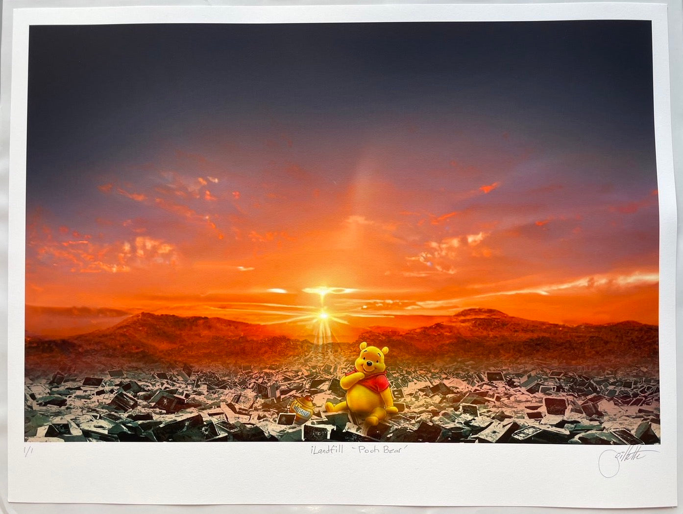 iLandfill Pooh Bear Sunset